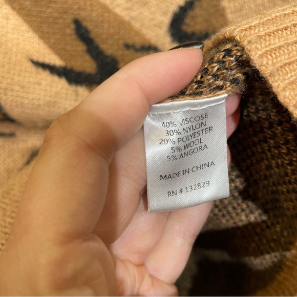 Revolve Tularosa Women's Brown Leopard Wool Sweater - size S - Picture 7 of 10